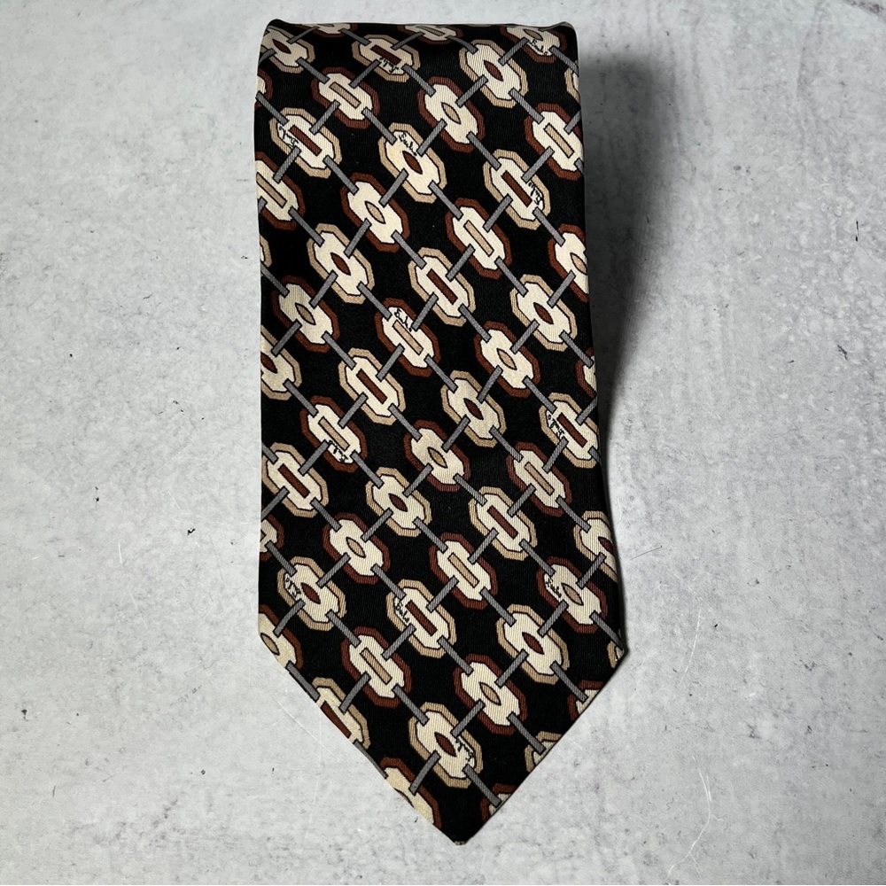 Vintage Emilio Pucci silk tie - black